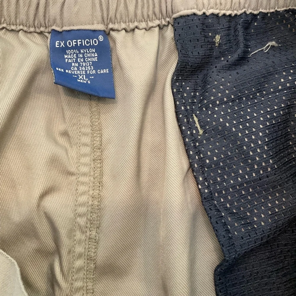 Exofficio Convertible Cargo Pants Men XL Tan Outdoors Hiking Fishing 32" Inseam - Picture 11 of 13
